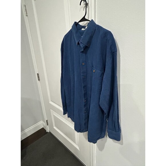 Orvis Long Sleeve Button Front Shirt Blue Sz XXL Business Casual Formal Wear - Picture 3 of 9